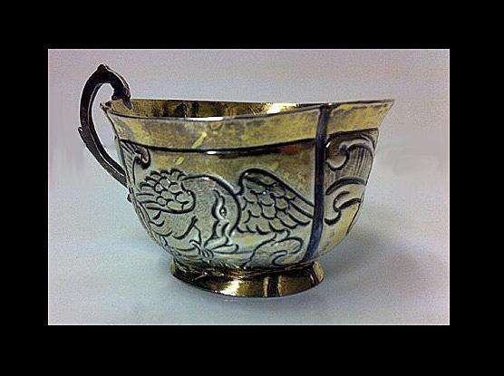 Russian silver parcel gilt charka, Moscow 1770.
