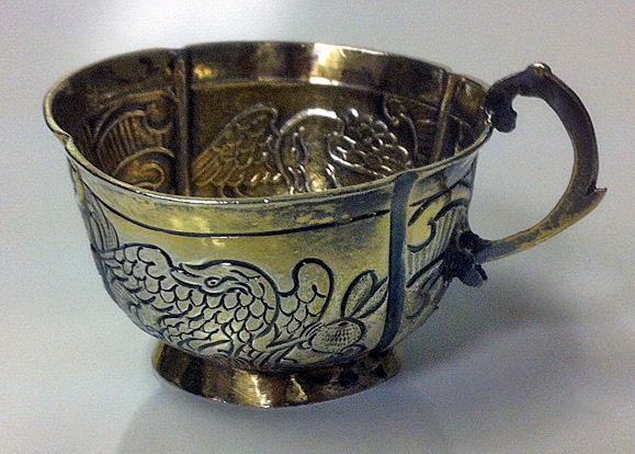 Russian silver parcel gilt charka, Moscow 1770.