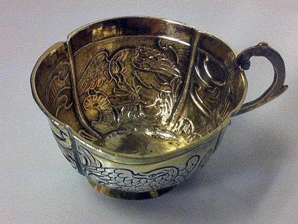 Russian silver parcel gilt charka, Moscow 1770.