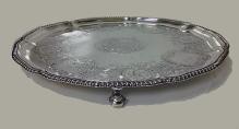 Robert Garrard Antique Silver Salver, London 1830 .
