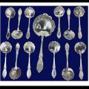 Rare Antique French 950 std silver strawberry set, Claude Doutre Roussel