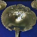 Rare Antique French 950 std silver strawberry set, Claude Doutre Roussel
