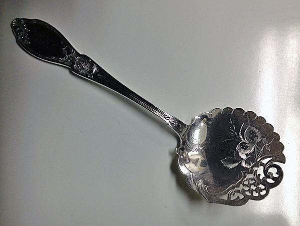 Rare Antique French 950 std silver strawberry set, Claude Doutre Roussel