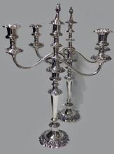 Pair of Antique Silver Plate Candelabra, English C.1860