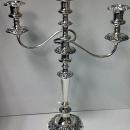 Pair of Antique Silver Plate Candelabra, English C.1860