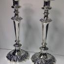Pair of Antique Silver Plate Candelabra, English C.1860