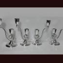 Rare set of 4 Juvento Lopez Reyes Sterling modernist Candelabra Mexico