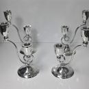 Rare set of 4 Juvento Lopez Reyes Sterling modernist Candelabra Mexico