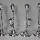 Rare set of 4 Juvento Lopez Reyes Sterling modernist Candelabra Mexico