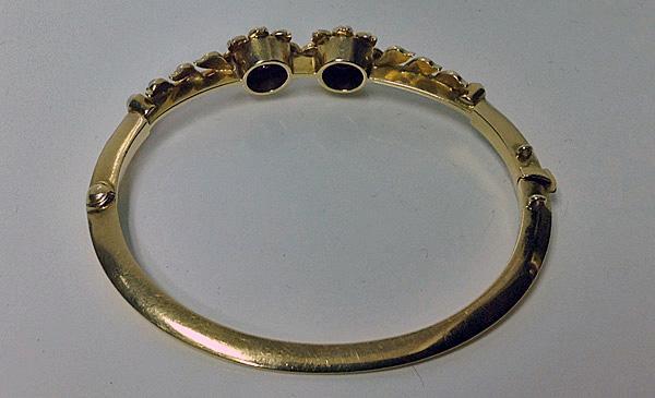Antique Pearl and Diamond Bangle, English C.1900