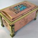 Arts and Crafts Enamel, Copper and Brass Box, C.1900