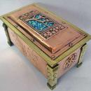 Arts and Crafts Enamel, Copper and Brass Box, C.1900