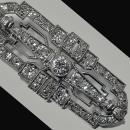 Art Deco Diamond Platinum Brooch, English C.1920.