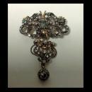 18th century Georgian Emerald Diamond Brooch, Portugal or Spain C.1780