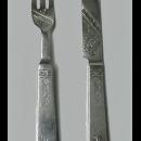 Unusual pattern Martin Hall Fruit Dessert Set, Reg Patent C.1855
