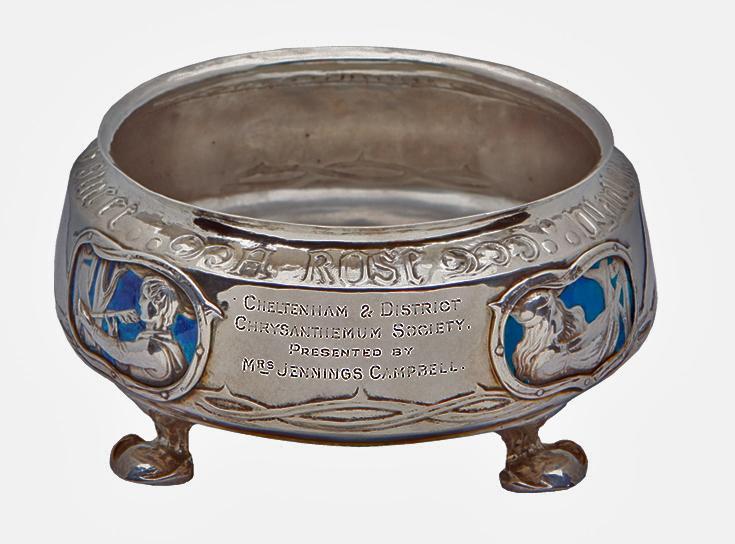 Rare Liberty Silver Enamel Bowl 1902
