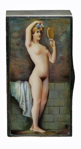 Fine Erotic Enamel Silver Box