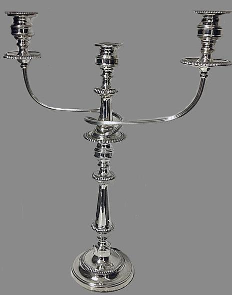 Pair of Antique Old Sheffield Plate Candelabra, English C.1810.