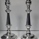 Pair of Antique Old Sheffield Plate Candelabra, English C.1810.