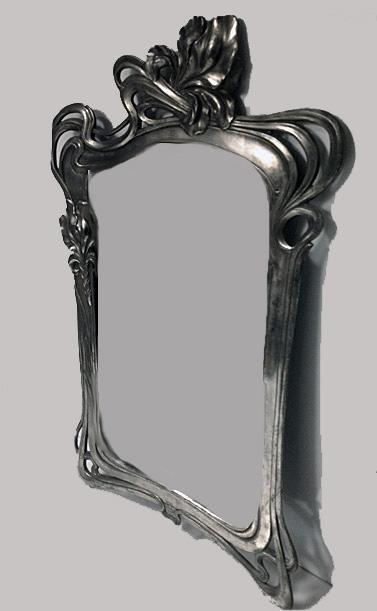 Art Nouveau Mirror, attr Argentor, Austria C.1900.