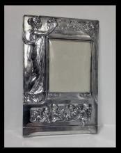 Art Nouveau large Silver Plate Photograph Frame, Germany C.1900