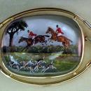 Very Fine Reverse Intaglio Crystal depicting `The Hunt’, early 20th century.