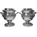 Fine Pair of Antique Georgian Old Sheffield Plate Wine Coolers, English, C.1815.