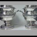 Fine Pair of Antique Georgian Old Sheffield Plate Wine Coolers, English, C.1815.