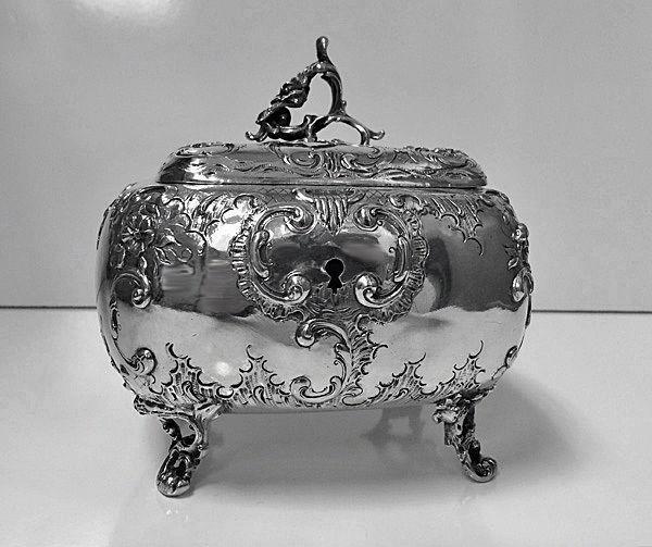 Austro Hungarian Silver Sugar Box, Vienna C.1875, KK