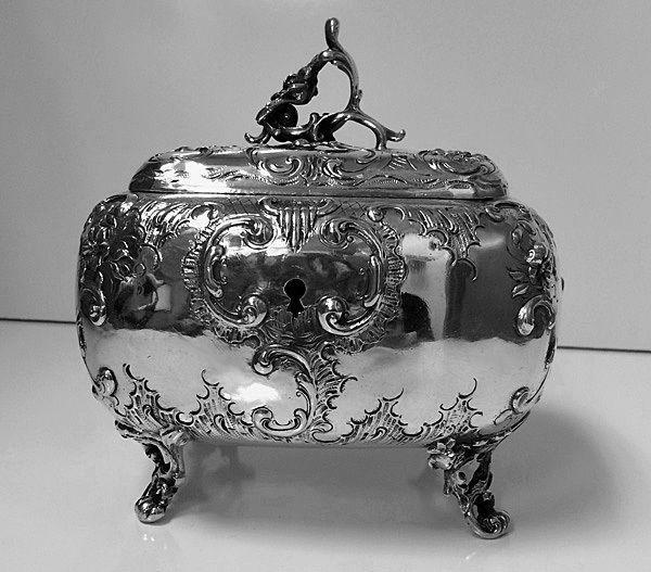 Austro Hungarian Silver Sugar Box, Vienna C.1875, KK