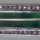 18K carved Jade and Diamond Brooch.