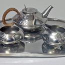 Archibald Knox Liberty Tudric pewter tea set, C.1905.