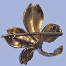 French Art Nouveau flower Brooch, 18K Sapphire, Diamond and Pearl, C.1900.