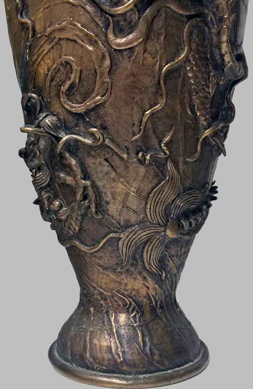 Oriental Bronze Vases, Meiji Period