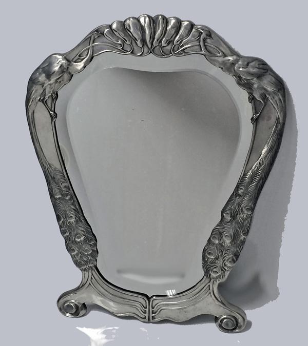 Art Nouveau Jugendstil Mirror Friedrich Adler, Osiris, Germany C. 1901.