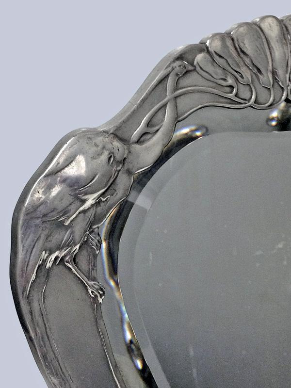 Art Nouveau Jugendstil Mirror Friedrich Adler, Osiris, Germany C. 1901.