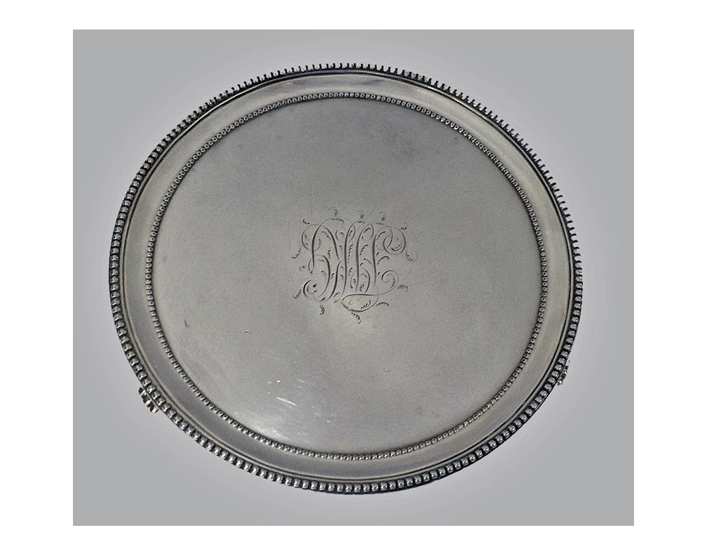 Georgian Silver Salver, London 1785 by Elizabeth Jones
