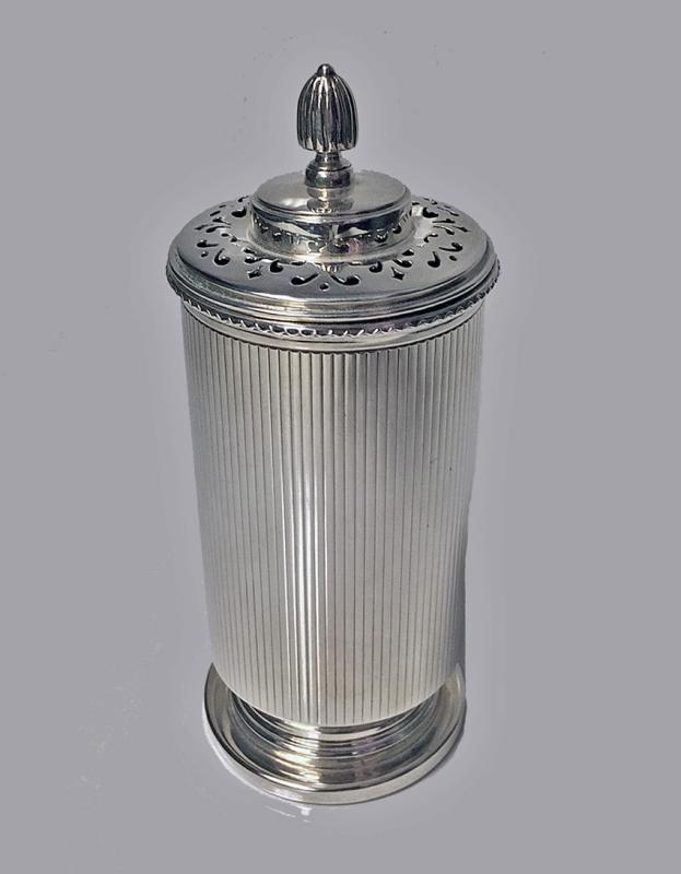 English Art Deco Silver Sugar Castor