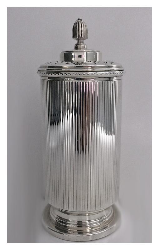English Art Deco Silver Sugar Castor