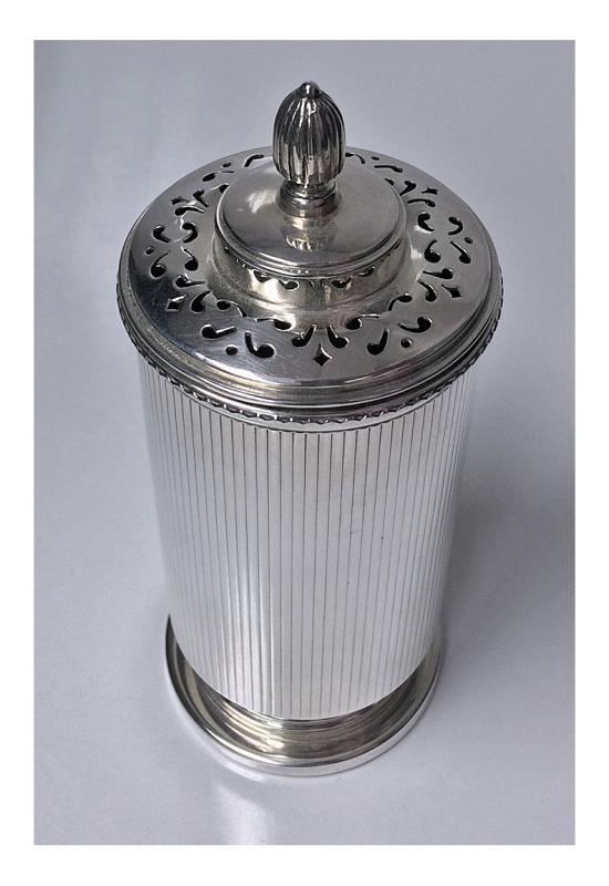 English Art Deco Silver Sugar Castor
