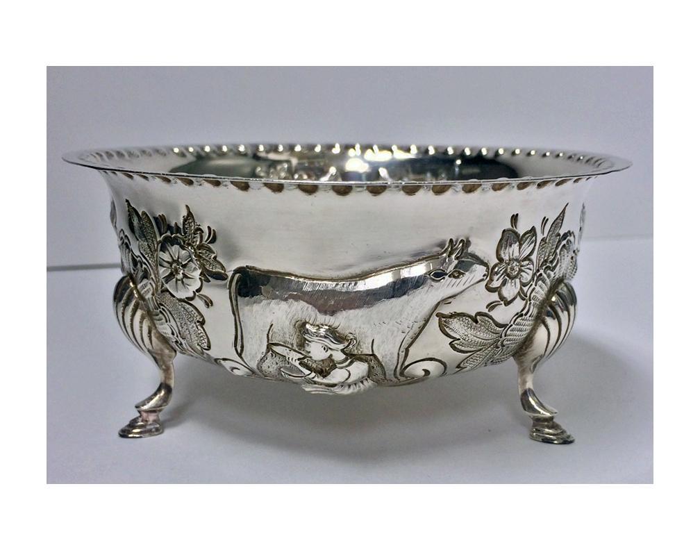 Irish style Silver cream jug and matching sugar bowl, Birmingham 1912-13