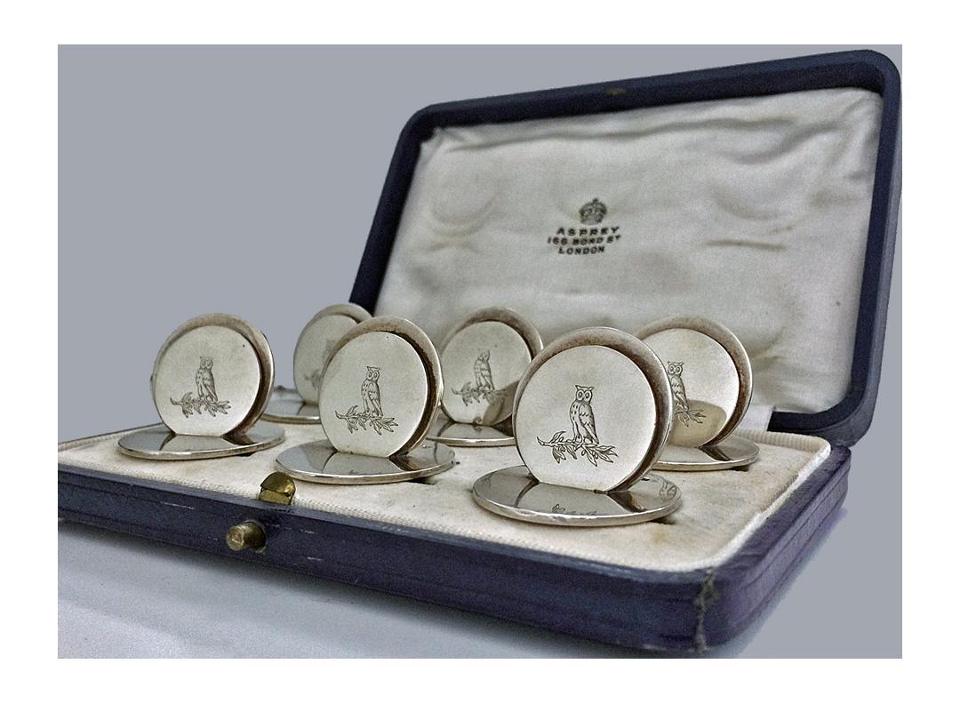 Asprey & Co Place Card Menu Card Holders 1931