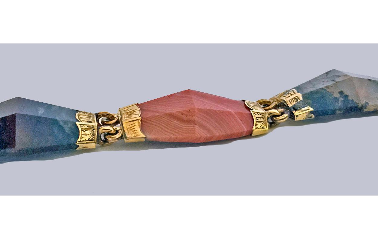Scottish Gold Agate Bracelet, C.1875