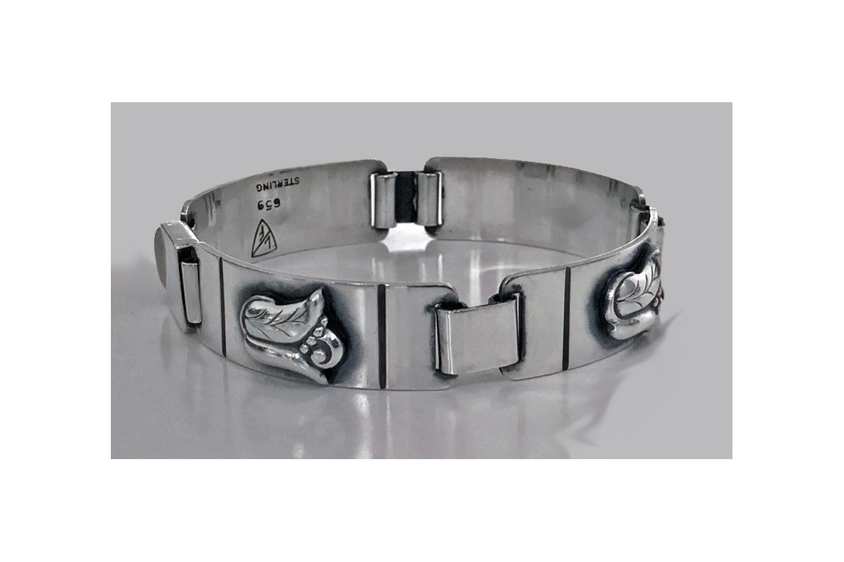 Rare Laurence Foss Georg Jensen Sterling Bracelet, C.1950