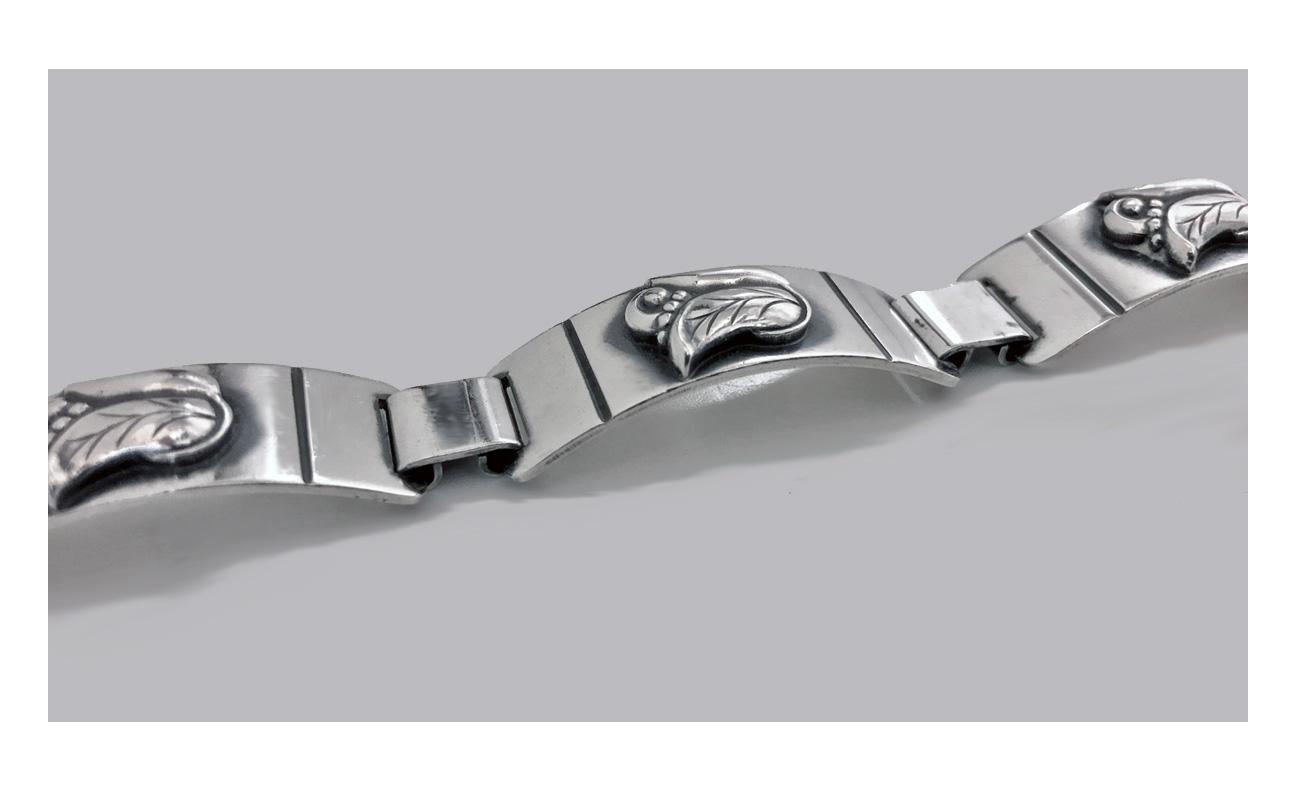 Rare Laurence Foss Georg Jensen Sterling Bracelet, C.1950