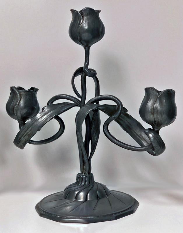 Art Nouveau Candelabra Candlesticks, Orivit, Germany C.1900