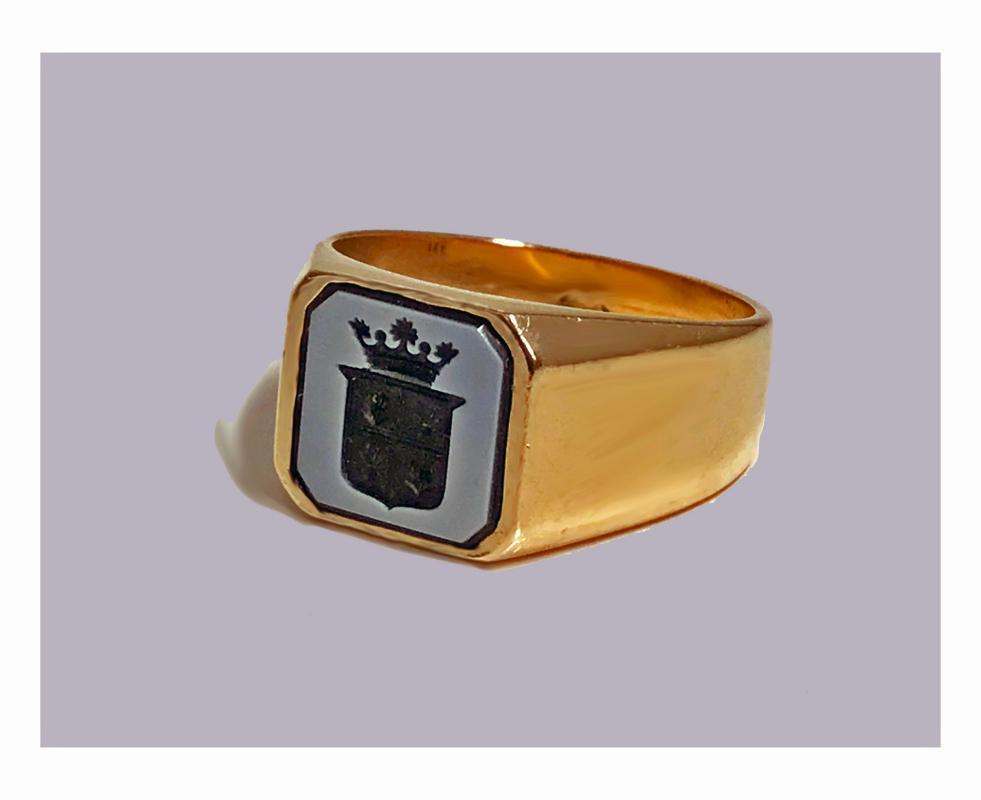 Antique Gold Sardonyx Ring, C.1890