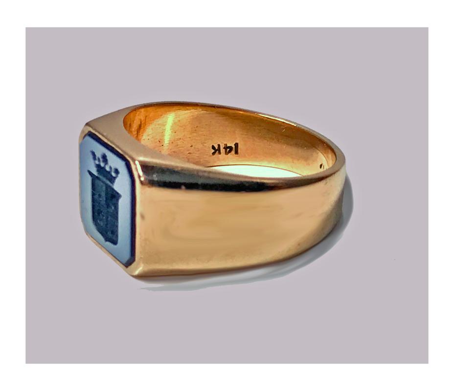 Antique Gold Sardonyx Ring, C.1890