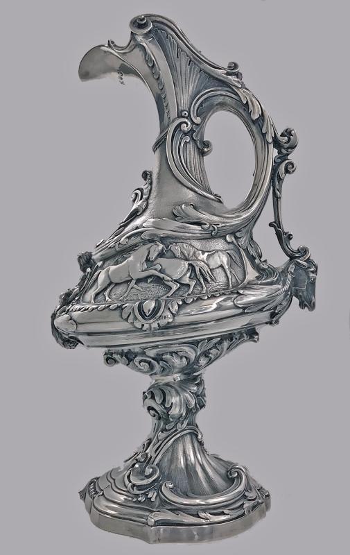 Outstanding Silver equine related Wine Ewer Jug, Edward & John Barnard, London, 1864