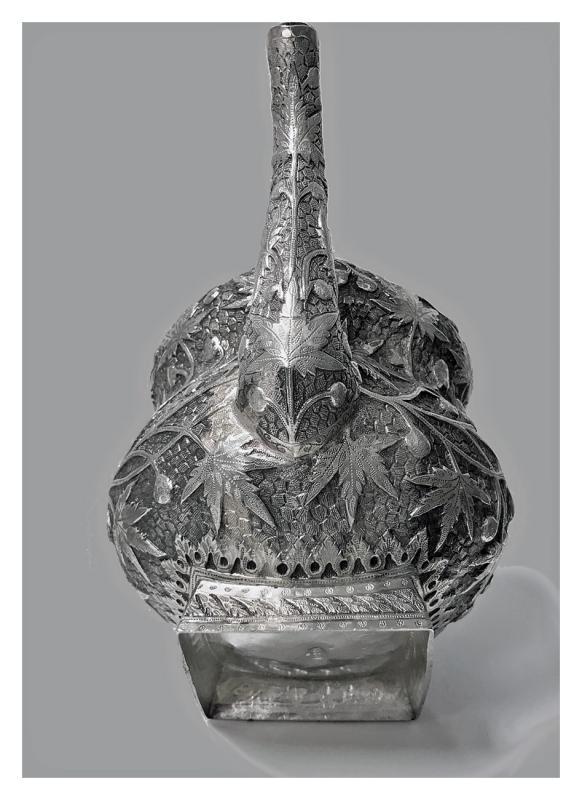 Rare Kashmir Silver Tea set for Western market, C.1910